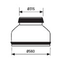 Réduction conique Ø 560/315 mm à joint