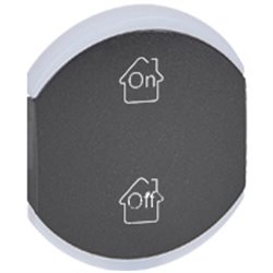 Enjoliveur double Céliane marquages GEN , ON et OFF graphite 064858