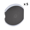 Lot de 5 enjoliveurs doubles Céliane éclairage 1 picto graphite 064842