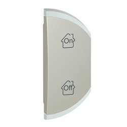Lot de 5 enjoliveurs simples marquages GEN , ON et OFF montage droite titane 068456
