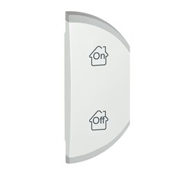 Lot de 5 enjoliveurs simples Céliane marquages GEN , ON et OFF montage droite blanc 068156