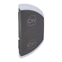 Lot de 5 enjoliveurs simples Céliane marquages GEN , ON et OFF montage droite graphite 064856