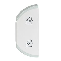 Lot de 5 enjoliveurs simples Céliane marquages GEN , ON et OFF montage gauche blanc 068155