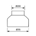 Réduction conique Ø 315/200 mm sans joint