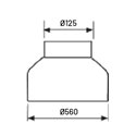 Réduction conique Ø 560/125 mm sans joint