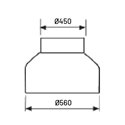 Réduction conique Ø 560/450 mm sans joint