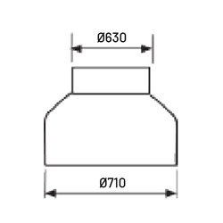 Réduction conique Ø 710/630 mm sans joint