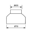Réduction conique Ø 710/630 mm sans joint