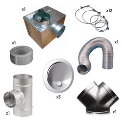Kit répartiteur d'air chaud 400 m3/h