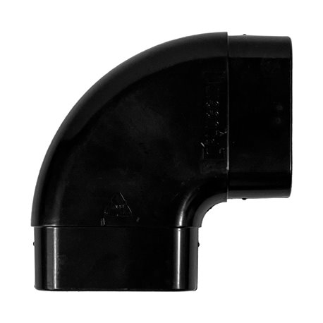 Coude 90° horizontal pour conduit oblong