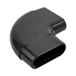 Coude 90° horizontal pour conduit oblong
