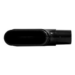 Coude 90° horizontal pour conduit oblong