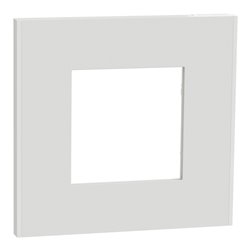 Plaque de finition Unica Deco Essentielle NU600218 Blanc 1 poste