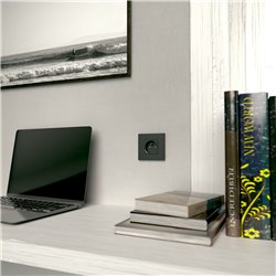 Plaque de finition Unica Deco Essentielle NU600254 Anthracite 1 poste
