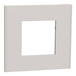 Plaque de finition Unica Deco Essentielle NU600224 Gris Pierre 1 poste
