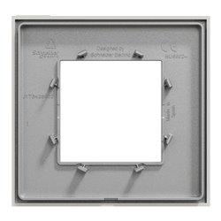 Plaque de finition Unica Deco Essentielle NU600224 Gris Pierre 1 poste