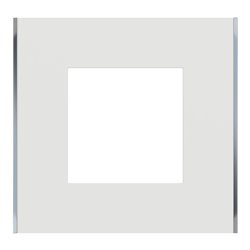 Plaque de finition Unica Deco Subtile NU600240 Blanc liseré argent 1 poste