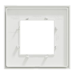 Plaque de finition Unica Deco Subtile NU600240 Blanc liseré argent 1 poste