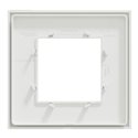 Plaque de finition Unica Deco Subtile NU600240 Blanc liseré argent 1 poste