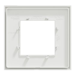 Plaque de finition Unica Deco Subtile NU600242 Blanc liseré cuivre 1 poste
