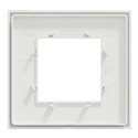 Plaque de finition Unica Deco Subtile NU600242 Blanc liseré cuivre 1 poste