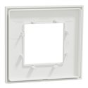Plaque de finition Unica Deco Subtile NU600242 Blanc liseré cuivre 1 poste
