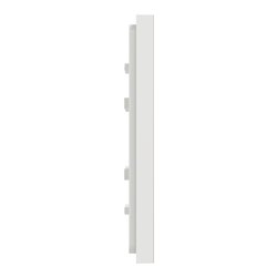 Plaque de finition Unica Deco Subtile NU600242 Blanc liseré cuivre 1 poste