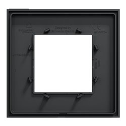 Plaque de finition Unica Deco Subtile NU600243 Anthracite liseré argent 1 poste