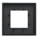 Plaque de finition Unica Deco Subtile NU600243 Anthracite liseré argent 1 poste