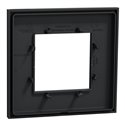 Plaque de finition Unica Deco Subtile NU600243 Anthracite liseré argent 1 poste