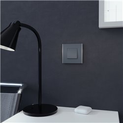 Plaque de finition Unica Deco Subtile NU600243 Anthracite liseré argent 1 poste