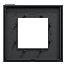 Plaque de finition Unica Deco Subtile NU600241 Anthracite liseré cuivre 1 poste