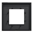 Plaque de finition Unica Deco Subtile NU600241 Anthracite liseré cuivre 1 poste
