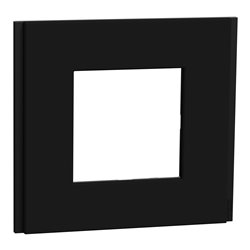 Plaque de finition Unica Deco Signature NU600272 Gomme noire 1 poste