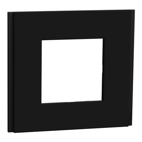 Plaque de finition Unica Deco Signature NU600272 Gomme noire 1 poste Plaque de finition Unica Deco Signature NU600272 Gomme noire 1 poste