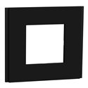 Plaque de finition Unica Deco Signature NU600272 Gomme noire 1 poste