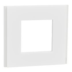 Plaque de finition Unica Deco Signature NU600279 Blanc neige 1 poste