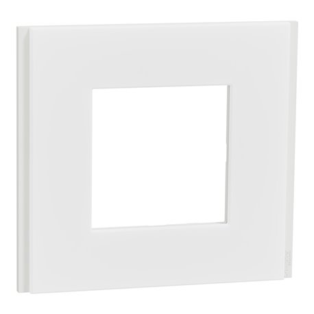Plaque de finition Unica Deco Signature NU600279 Blanc neige 1 poste