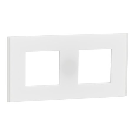 Plaque de finition Unica Deco Signature NU600479 Blanc neige 2 postes Plaque de finition Unica Deco Signature NU600479 Blanc neige 2 postes