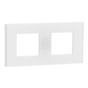 Plaque de finition Unica Deco Signature NU600479 Blanc neige 2 postes