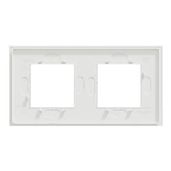 Plaque de finition Unica Deco Signature NU600479 Blanc neige 2 postes