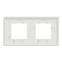 Plaque de finition Unica Deco Signature NU600479 Blanc neige 2 postes