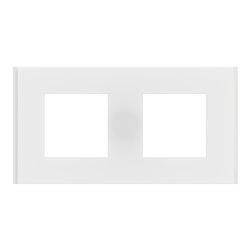 Plaque de finition Unica Deco Signature NU600479 Blanc neige 2 postes