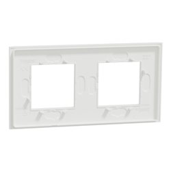 Plaque de finition Unica Deco Signature NU600479 Blanc neige 2 postes