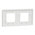 Plaque de finition Unica Deco Signature NU600479 Blanc neige 2 postes
