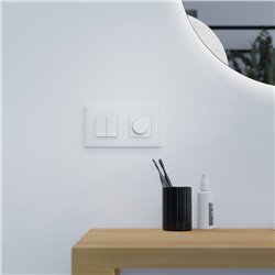 Plaque de finition Unica Deco Signature NU600479 Blanc neige 2 postes