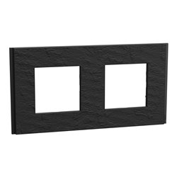 Plaque de finition Unica Deco Signature NU600477 Ardoise 2 postes