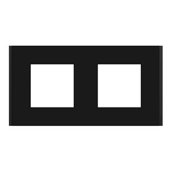 Plaque de finition Unica Deco Signature NU600472 Gomme noire 2 postes