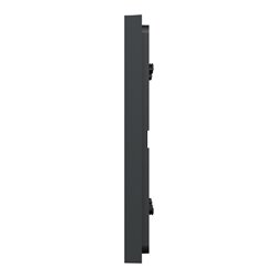 Plaque de finition Unica Deco Subtile NU600443 Anthracite liseré argent 2 postes