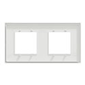 Plaque de finition Unica Deco Subtile NU600442 Blanc liseré cuivre 2 postes